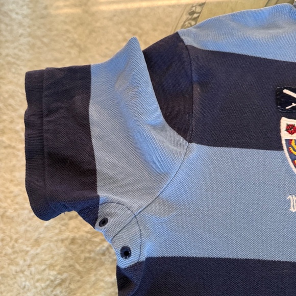 Polo Ralph Lauren Men's Custom Fit Striped Polo Shirt Large Hatteras Blue - Picture 6 of 9